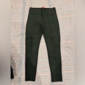 Spanx suede green velvet leggings size L